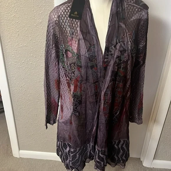 NWT purple lacy cardigan women’s size small long sleeve lightweight - Picture 5 of 14